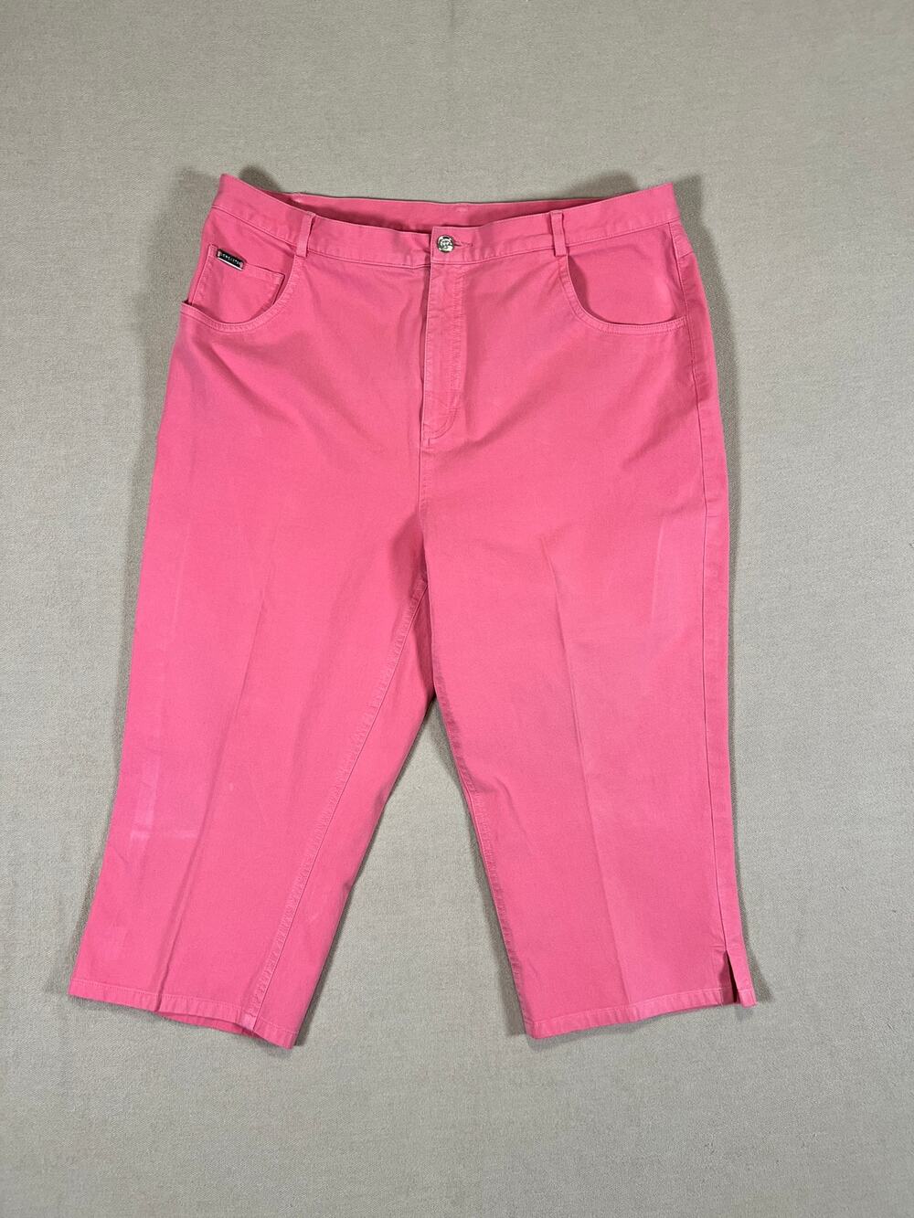Doncaster Womens Pink Capri Pants Size 14 Cotton Stretch Cropped Casual